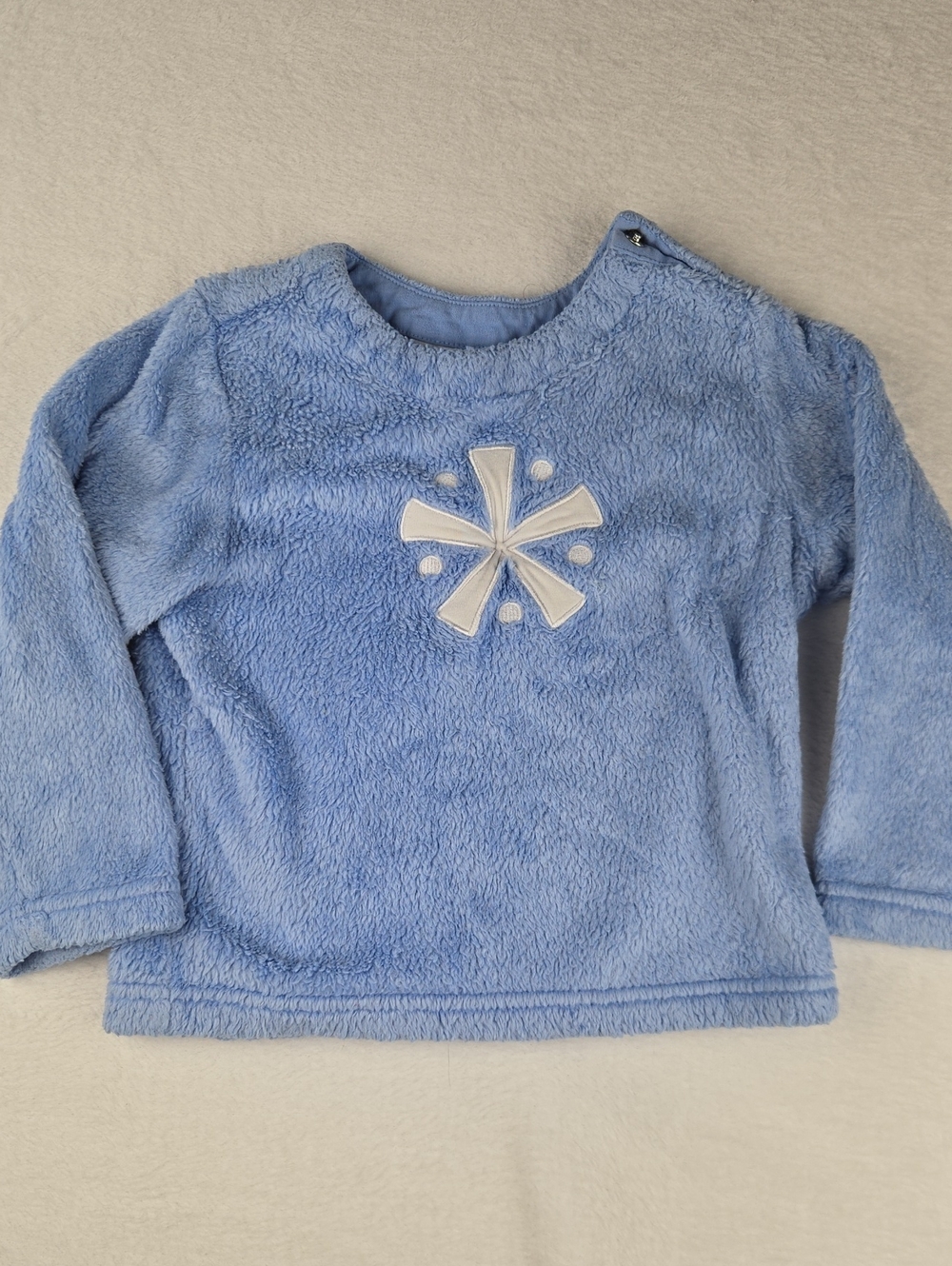 Hanna Andersson Snowflake Fleece Sweater Size 100 (US 4) Blue Soft